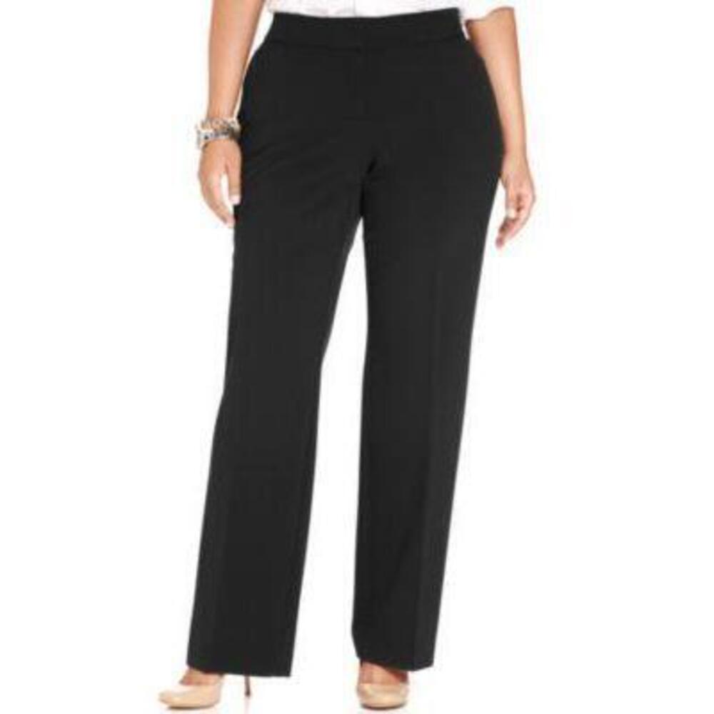 NWT JM Collection Pants Straight-Leg Plus Size Brown S P